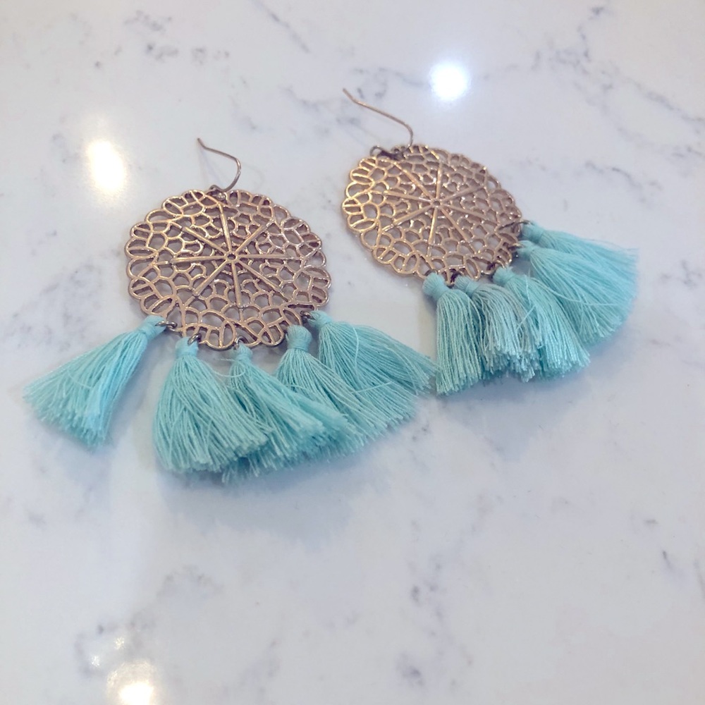 Gold and tassel earrings!